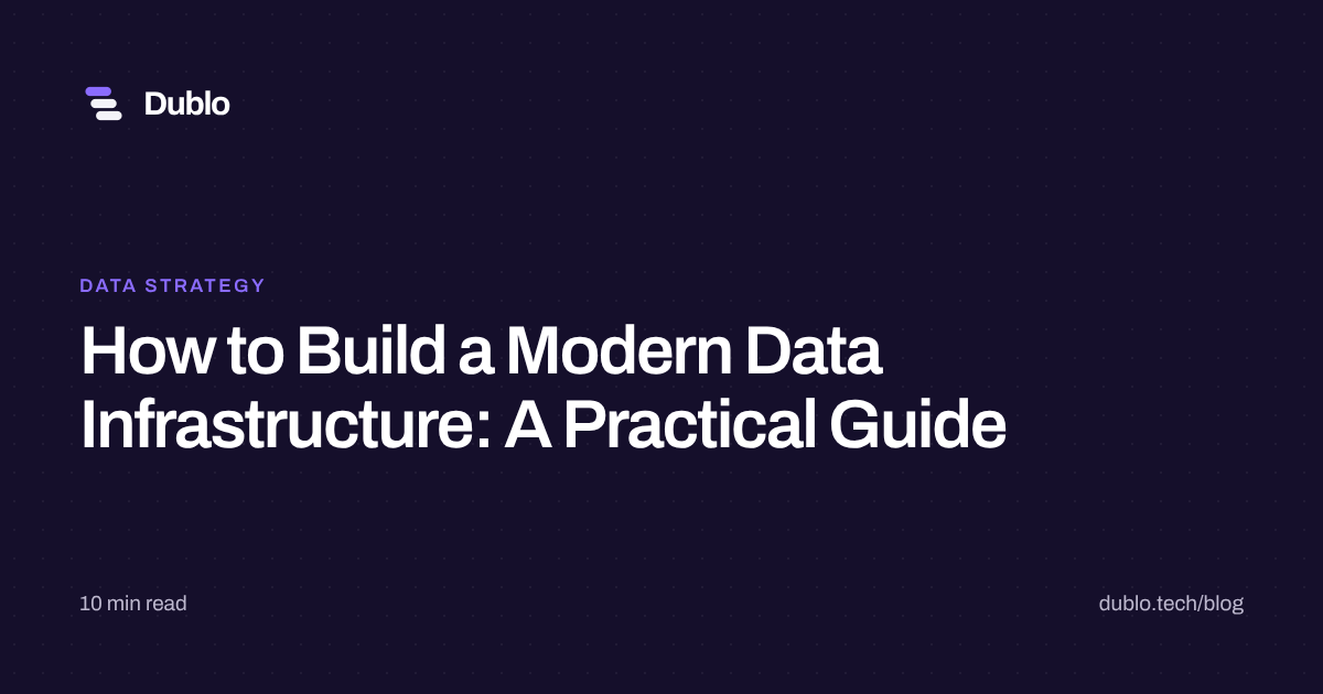 How to Build a Modern Data Infrastructure: A Practical Guide